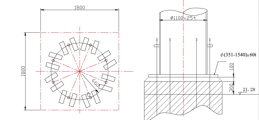 回轉窯砂漿墩及墊鐵製作