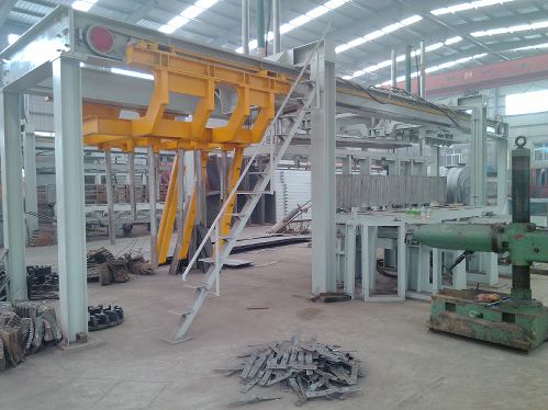 加氣混凝土設備之切割機現場製作