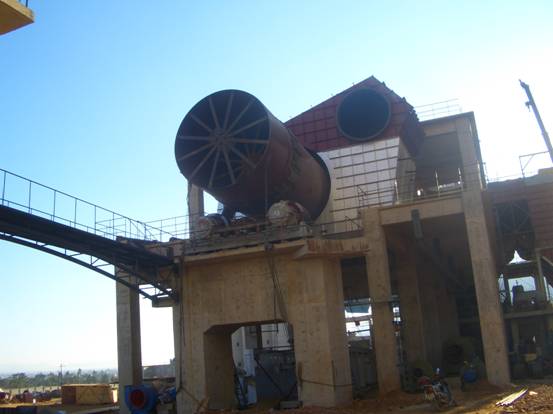 水泥回轉窯窯尾圖