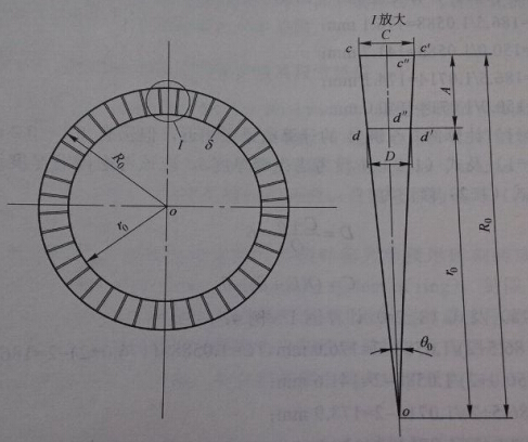 單楔形磚磚環平麵圖