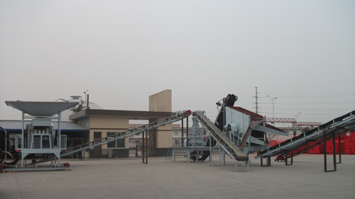 機製砂生產線試機中